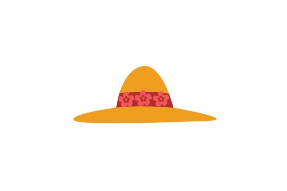 Decorative Beach Hat: Free Graphics for Real Design Projects