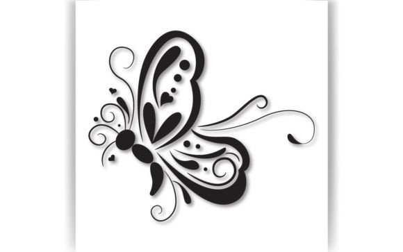 Decorative Butterfly Paper Cut Design: Graphics for Crafts & Branding