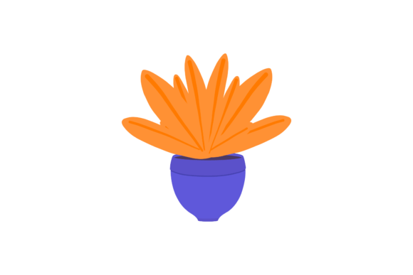 Decorative Orange Grass: Versatile Icons & Graphics
