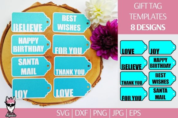 Decorative Tags SVG, Christmas Gift Tag