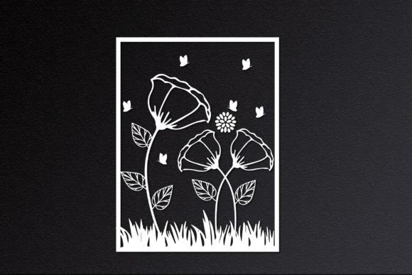Decorative Wildflower Laser Cut SVG: Graphics for Crafts & Content