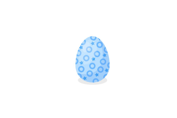 Easter Egg Blue Decorative Beautiful Graphics & Icons