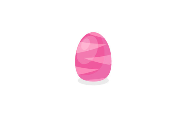 Easter Egg Flat Decorative Icon: Graphics & Icons for Real Crafting