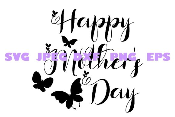 Elegant Decorative Mothers Day DXF 4 Graphics for Crafts