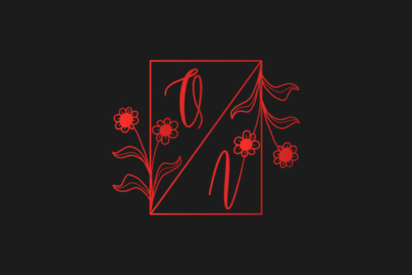 Element Monogram Letters Decorative Graphics for Crafts