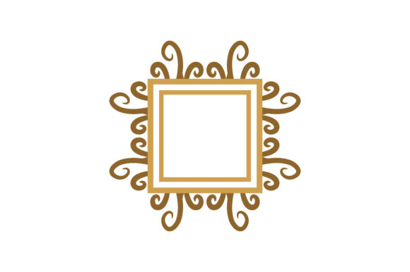 Frame Floral Decorative Graphics for Crafts