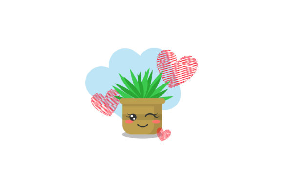 Love Kawaii Decorative Plant Graphics & Icons
