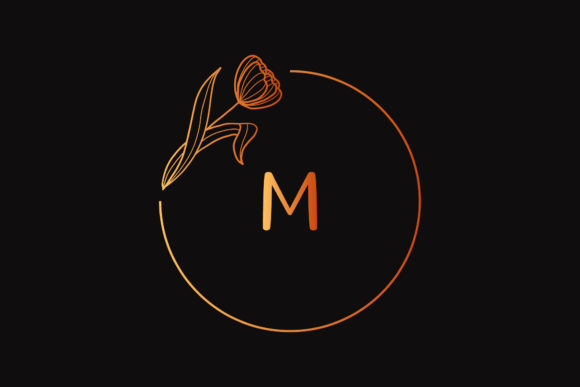 Modern Floral Monogram Decorative