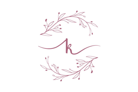 Monogram Letter Alphabet Decorative Graphics for Crafts