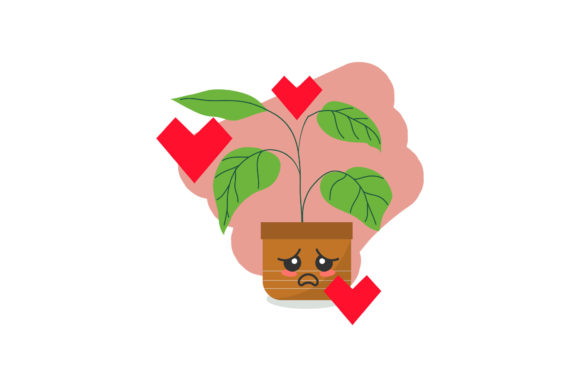 Sad Expression Decorative Plant Icon: Graphics & Icons for Expressive Branding